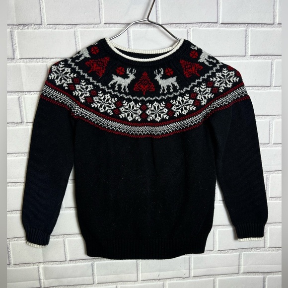 Charter Club Other - CHARTER CLUB girls Black and Red Sweater with Reindeer Pattern/size 6X
